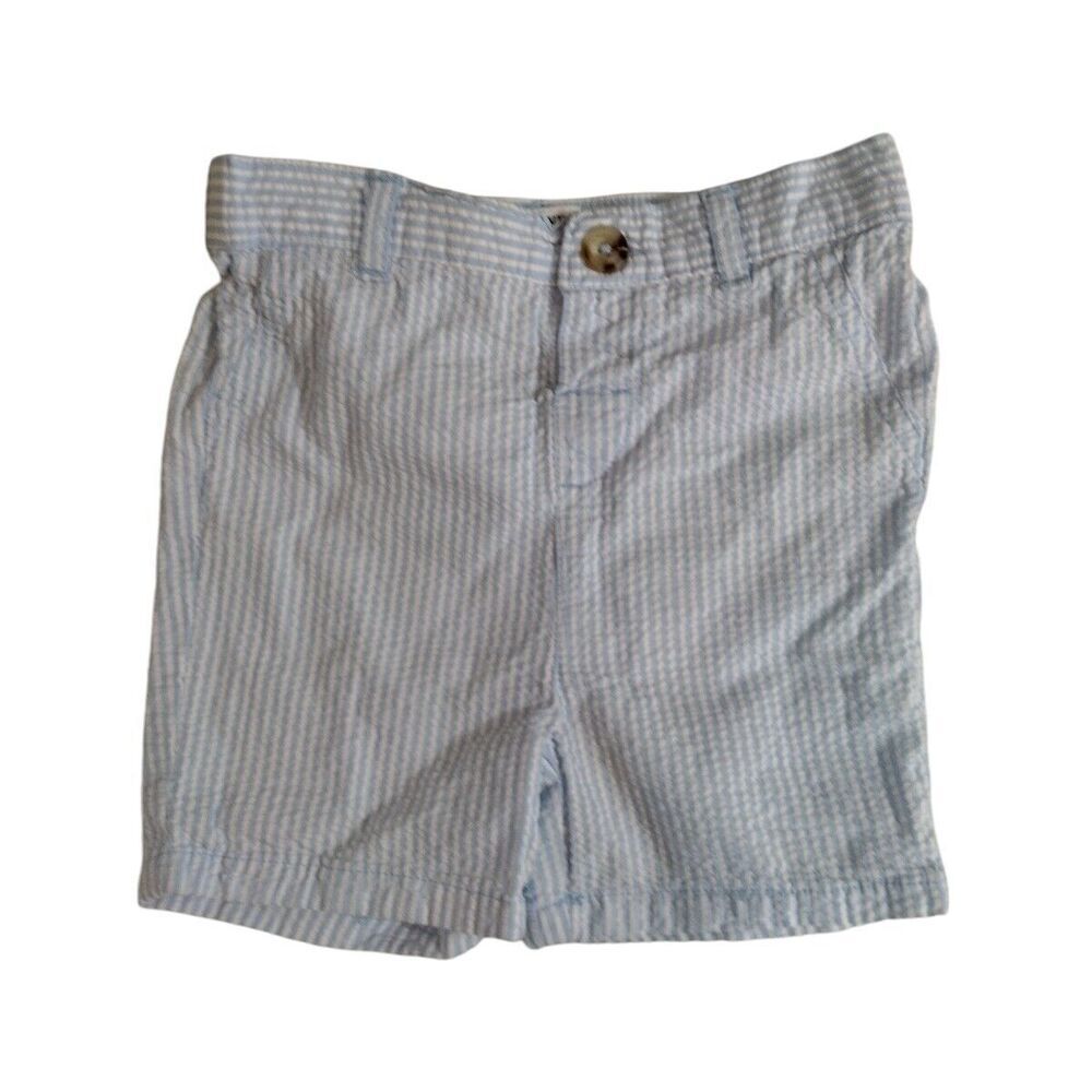 Crown & Ivy Baby Boy Shorts Size 24 Months Pull On Blue Stripe Preppy Easter